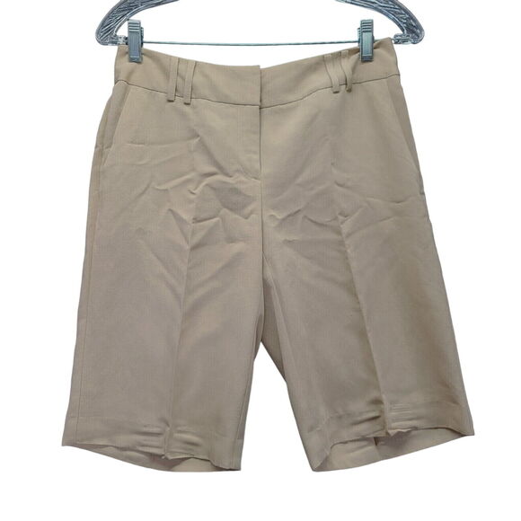 Evan-Picone Womens Shorts Beige Size 4P Rayon Blend Button Zip Pockets - Picture 1 of 12